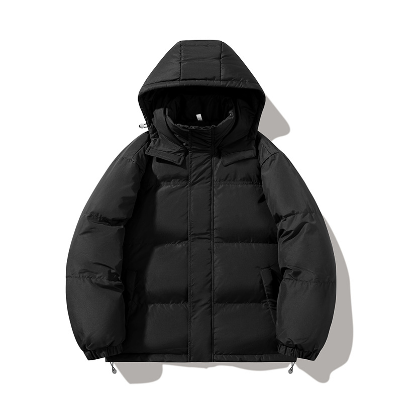 Chaqueta de esquí transfronteriza de alta gama gruesa chaqueta blanca al aire libre chaqueta de plumón corta invierno personalizada para hombres