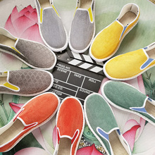 京腔绣艺老北京布鞋厂家直销新款素面透气灯芯绒布鞋批发生产厂家