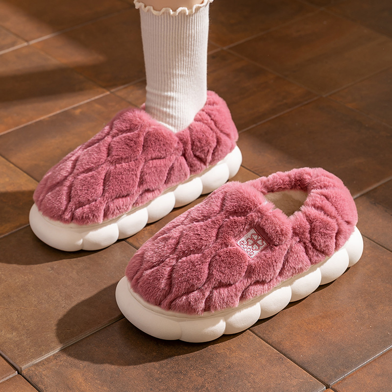 Zapatillas de algodón Cixi para mujer, otoño e invierno, muebles para el hogar, suela gruesa, felpa, zapatos para el hogar, ropa exterior, parejas, hombres cálidos, invierno