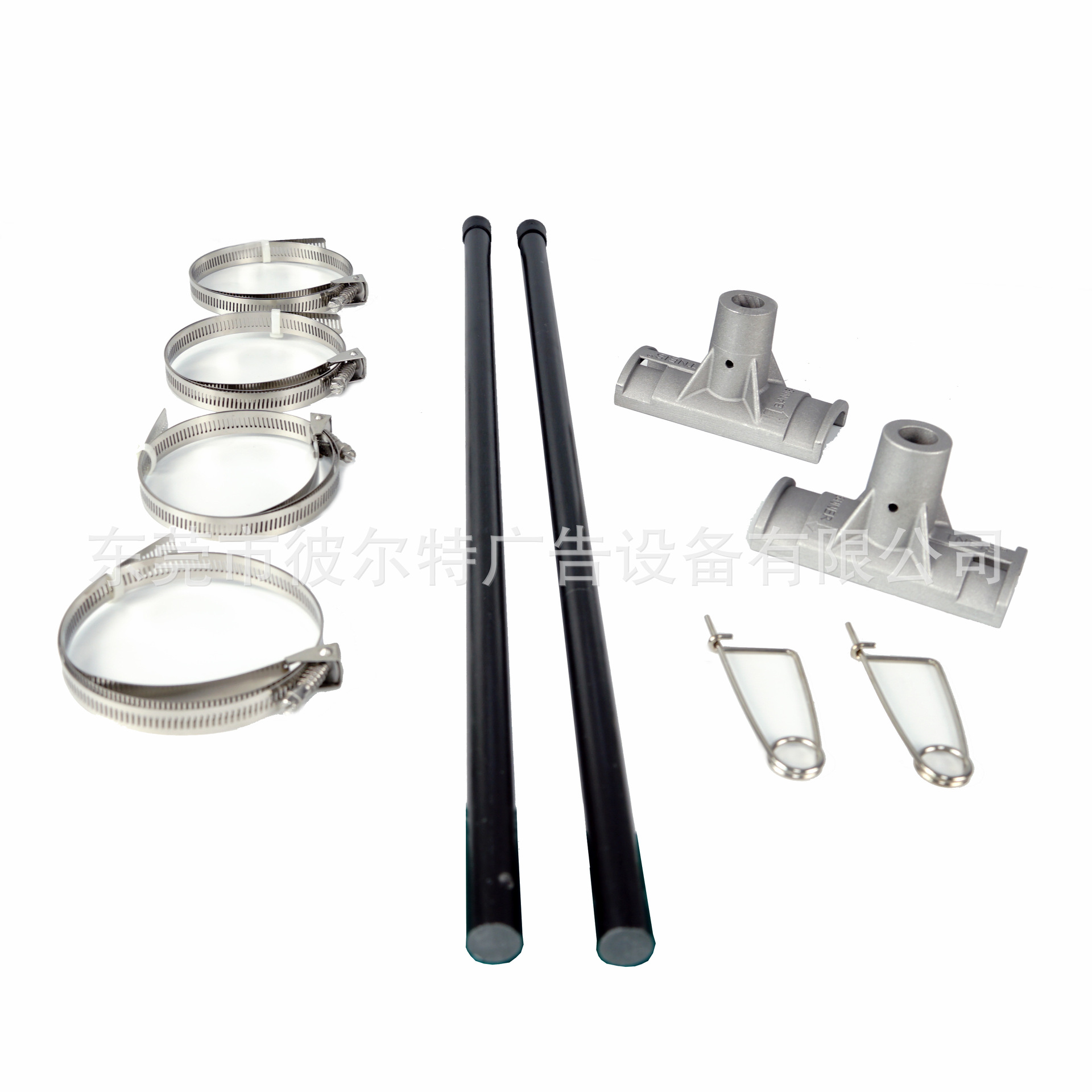 抗风型广告旗帜固定装置铝合金灯杆广告旗架