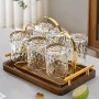 日式家用玻璃威士忌喝水杯