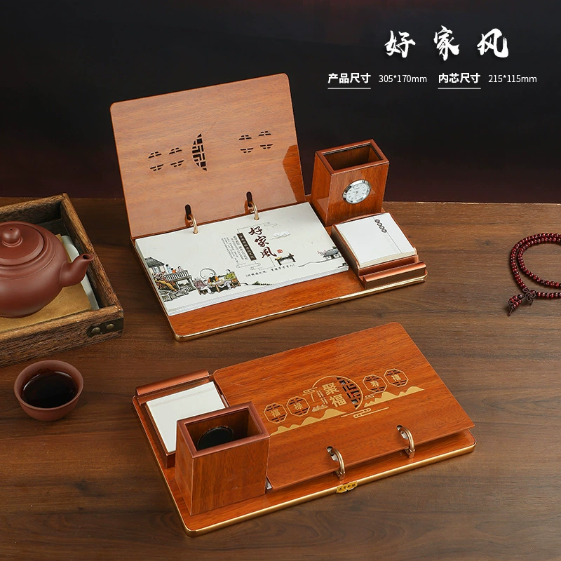 Wooden desk calendar, custom-made, ethnic style