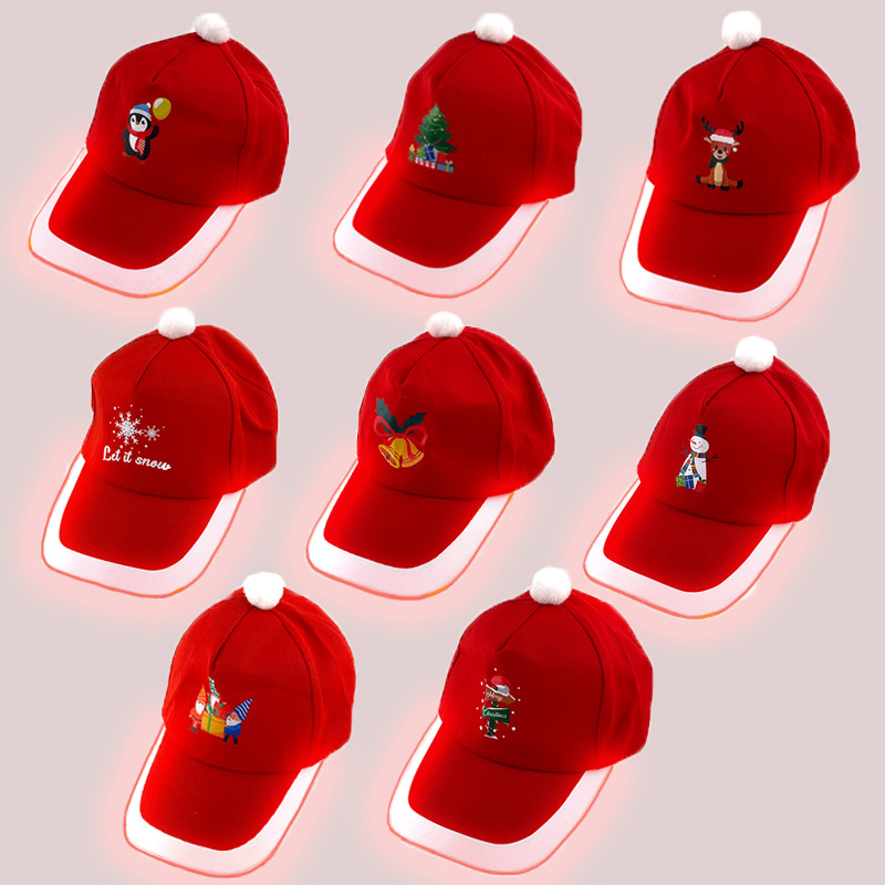 Gorra LED de Amazon, gorra de béisbol luminosa, gorra para exteriores con protección solar, gorra de pico de pato con protección solar, gorra LED de colores cambiantes