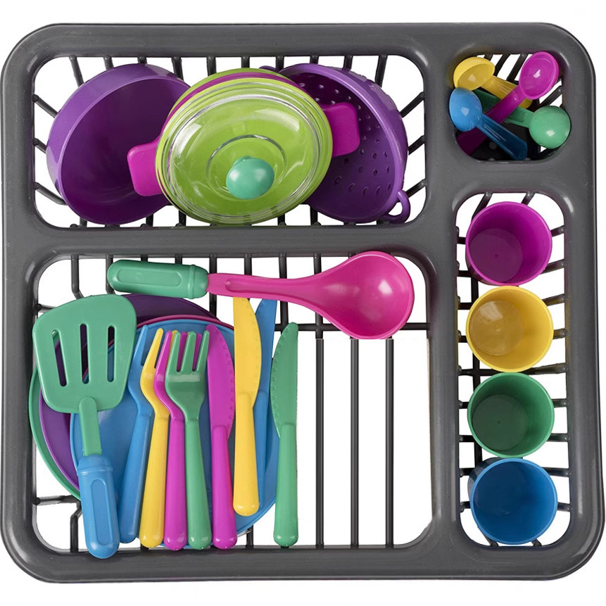 Transfronterizo niños jugar casa vajilla cesta creativa juguetes cocina vajilla traje utensilios de cocina combinación Amazon Juguetes
