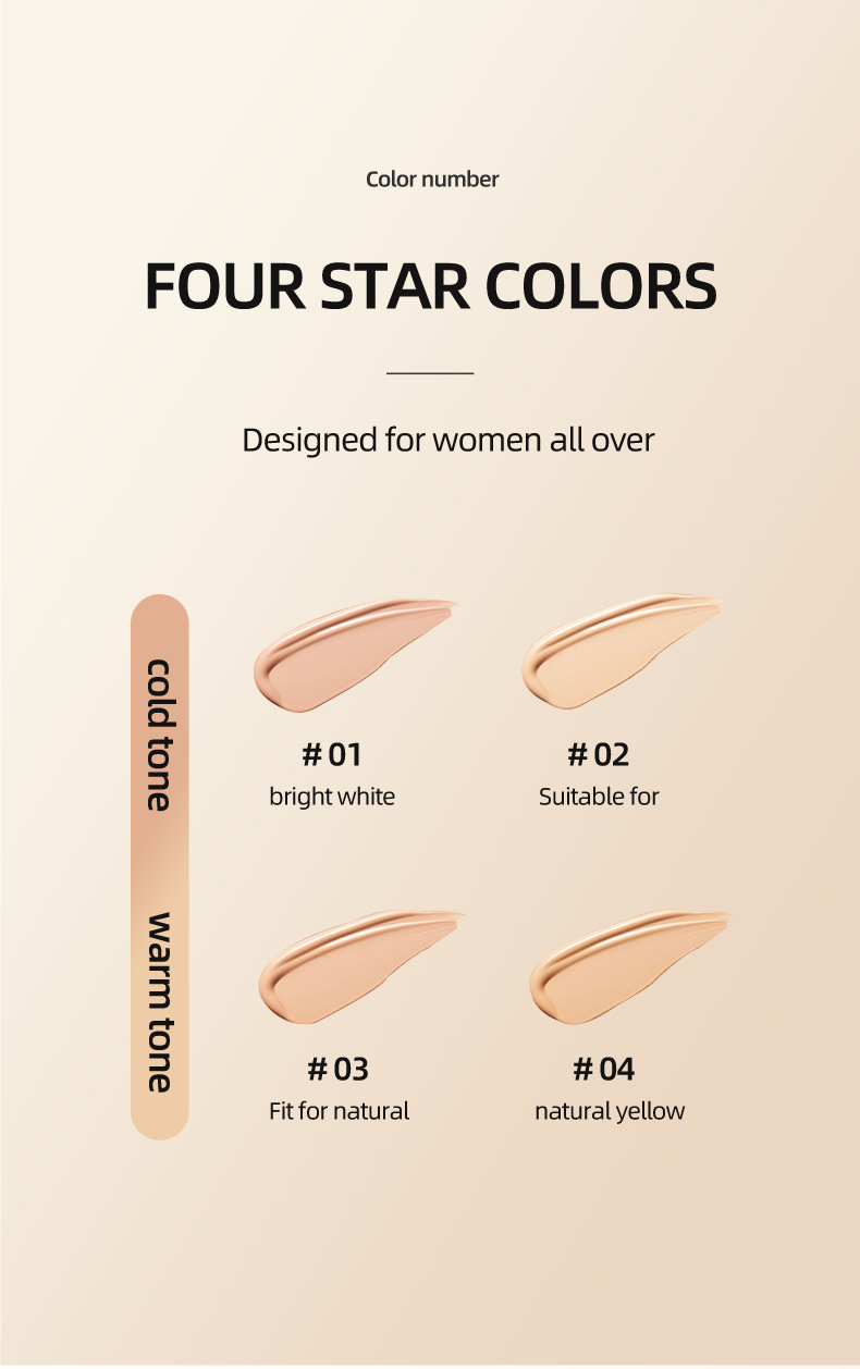 Hot Selling Liquid Foundation Concealer Foundation Make-up Moisturizing BB Cream Brightening Skin Concealer Foundation Cream_voghion.com