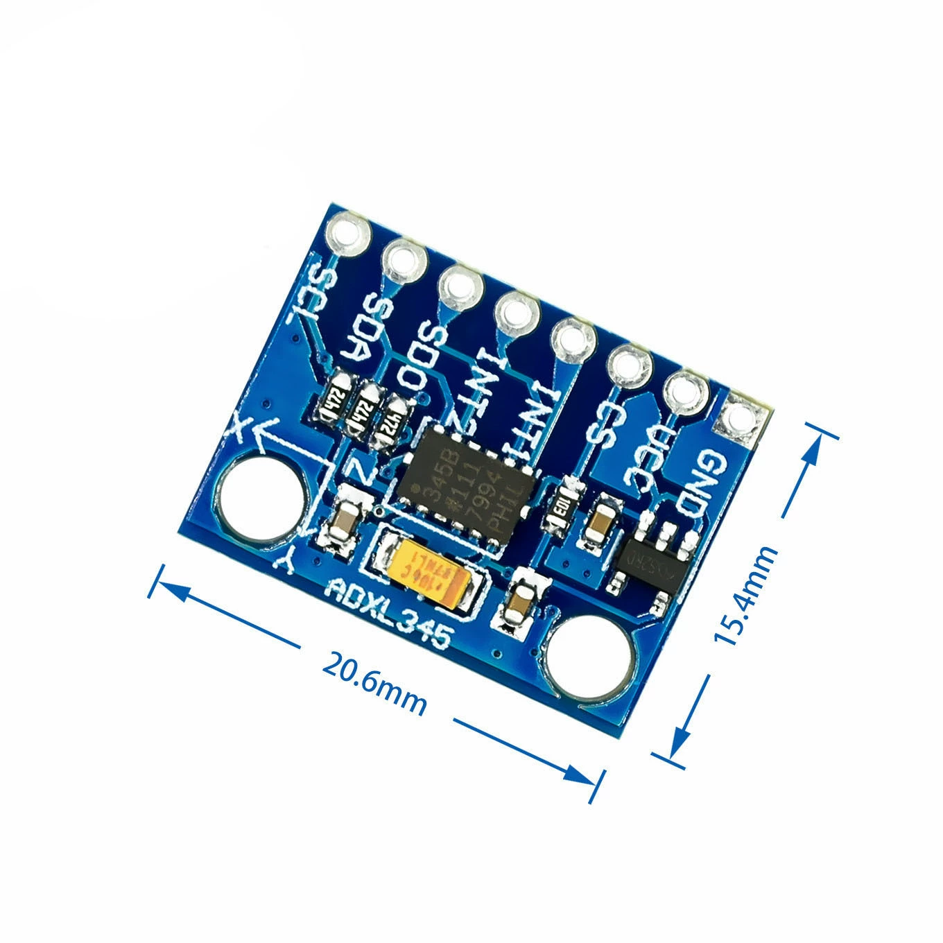GY-291 ADXL345 цифровой трехосевой модуль ускорения с наклоном, IIC/SPI передача