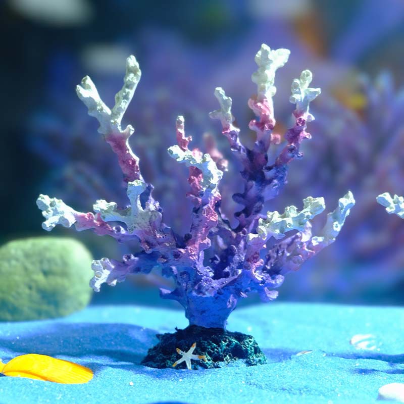 Artificial resina coral acuario decoración micro paisaje artesanía escritorio decoración natación peces jugar