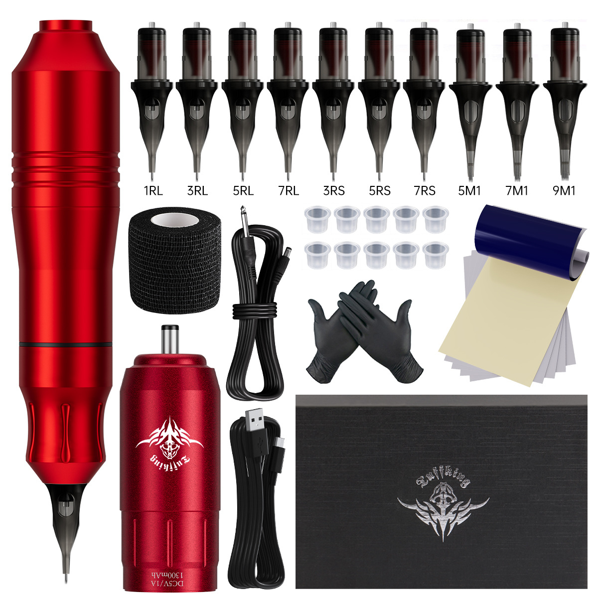 Traje de tatuaje transfronterizo equipo principiante conjunto completo línea de corte niebla tatuaje herramienta máquina de tatuaje traje ventas directas de fábrica
