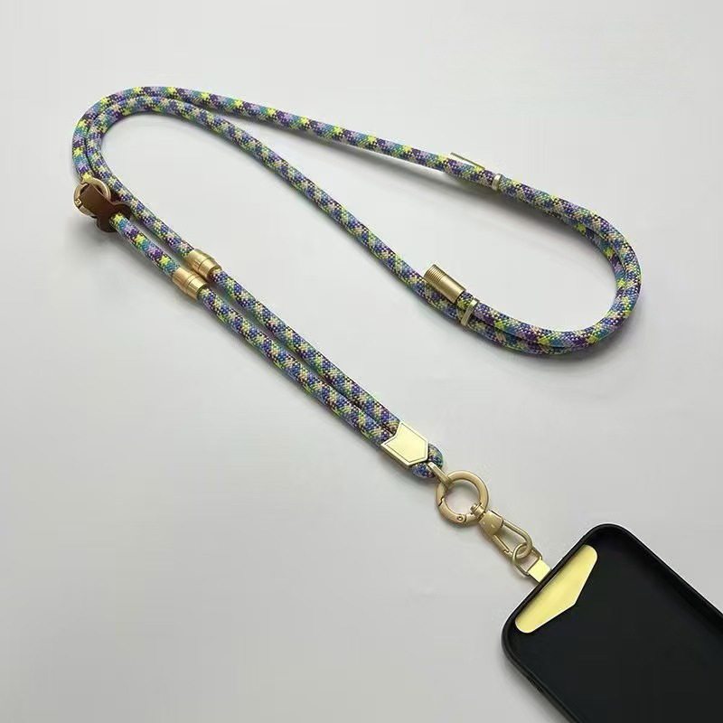 Factory in stock 7mm2 in 1 Bracelet Sling Neck Practical Lanyard for Samsung and Other Universal Phone Case Anti-lost Rope