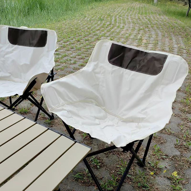 White moon chair (black backrest)