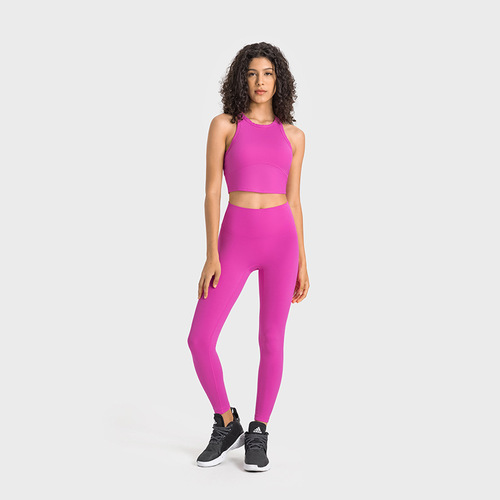 ET Lycra Antibacterial, Deodorant and No Embarrassing Line Yoga Pants High Waist Hip Lifting Elastic Tight Running Sports Fitness Wear