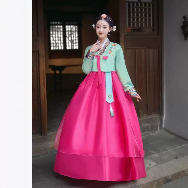 延吉公主舞蹈服民族服朝鲜族服装女成人韩国宫廷服饰舞蹈表演服装