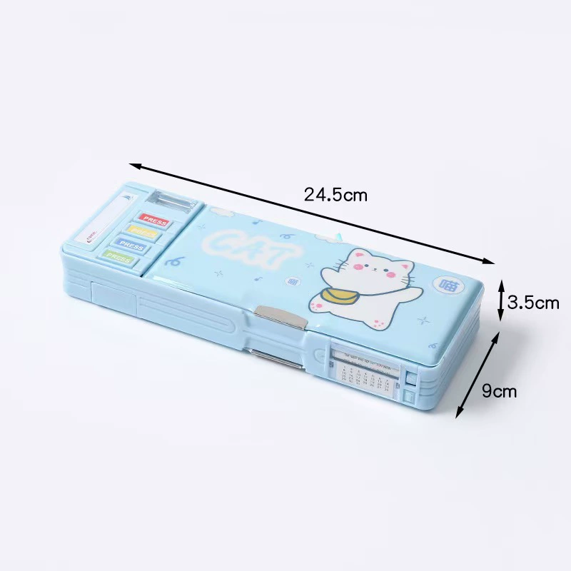 Universal capacious double-layer children's cute pencil case for students, high quality storage box