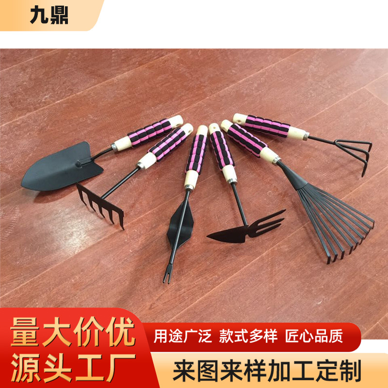 厂家直销 多样五齿耙园艺花耙花铲两用锄头园艺工具 园林农用工具