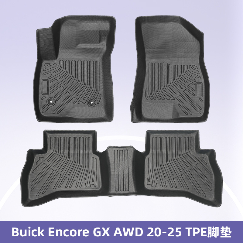 Para Buick Encore GX AWD 2020 - 2025 TPE Foot Pads 3D All-Weather Coasters