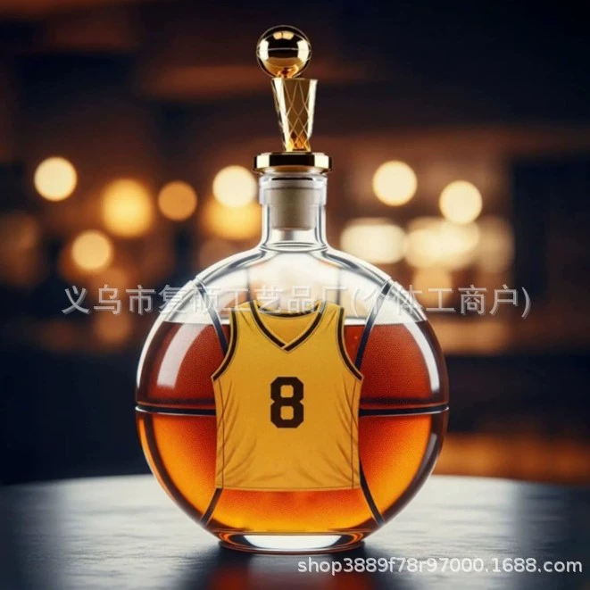 Новинка для трансграничной торговли Flairgifts: интересная бутылка для виски в форме баскетбольного трофея