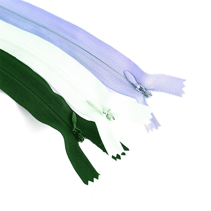 新款3号布边隐型拉链尼龙隐形拉链 靠垫抱枕裙裤隐藏塑料拉链批发