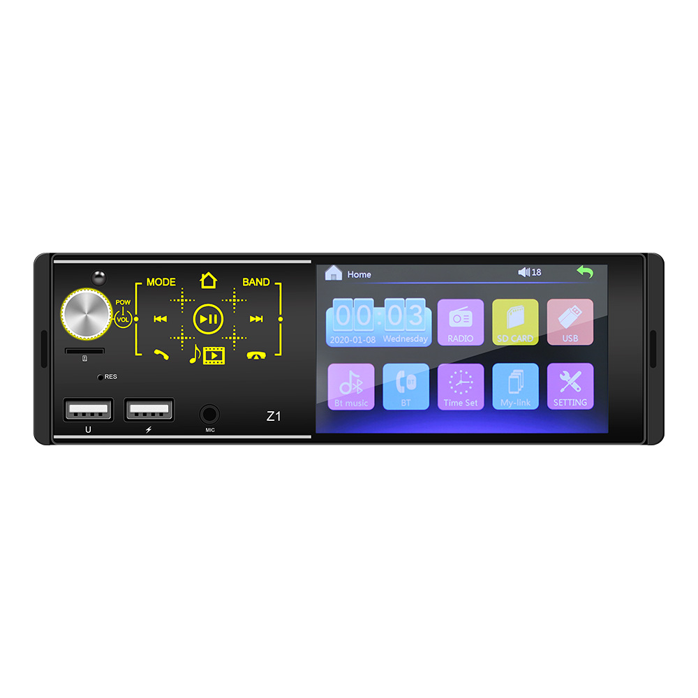 Reproductor MP5 para coche con pantalla táctil de alta definición de 4,1 pulgadas, ranura para tarjeta USB, calidad de sonido sin pérdidas, proyección de pantalla de audio y vídeo para coche