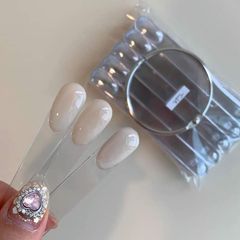 日式打版甲片美甲假指甲款式样板甲色板练习单片短款扇形50片