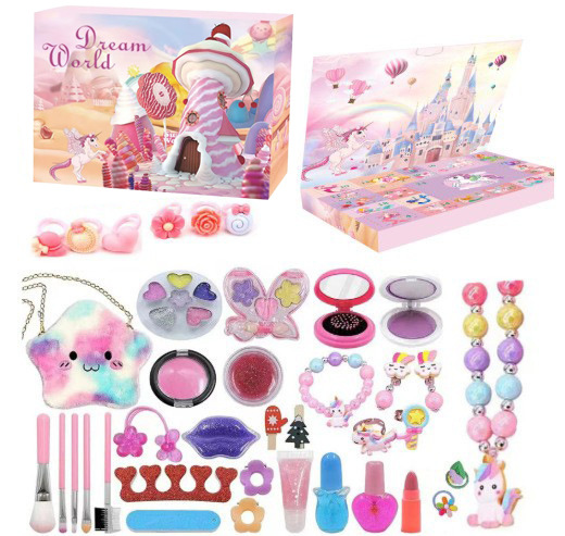 Caja sorpresa con juguetes de personajes de dibujos animados para niños, regalo de cumpleaños sorpresa para niñas.