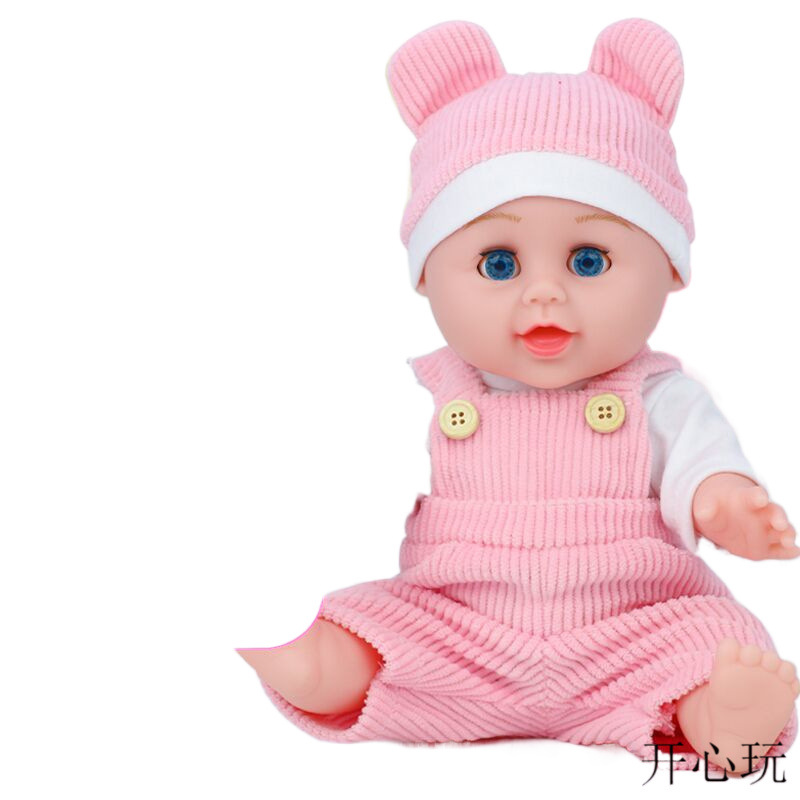 음성 부드러운 고무 인형 소녀 놀이 홈 시뮬레이션 어린이 지능형 조기 교육  말하는 잠자는 장난감