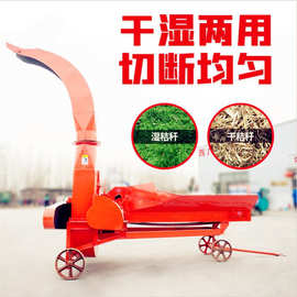 自动进料揉丝机 鲜牧草铡揉一体机高喷出料青贮铡碎机视频图片