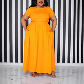 大码连衣裙;大码休闲套装;连衣裙