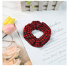 Christmas red plaid pig large intestine hair circles net red ins, ears, rope tie balls, bracelet hair accessories