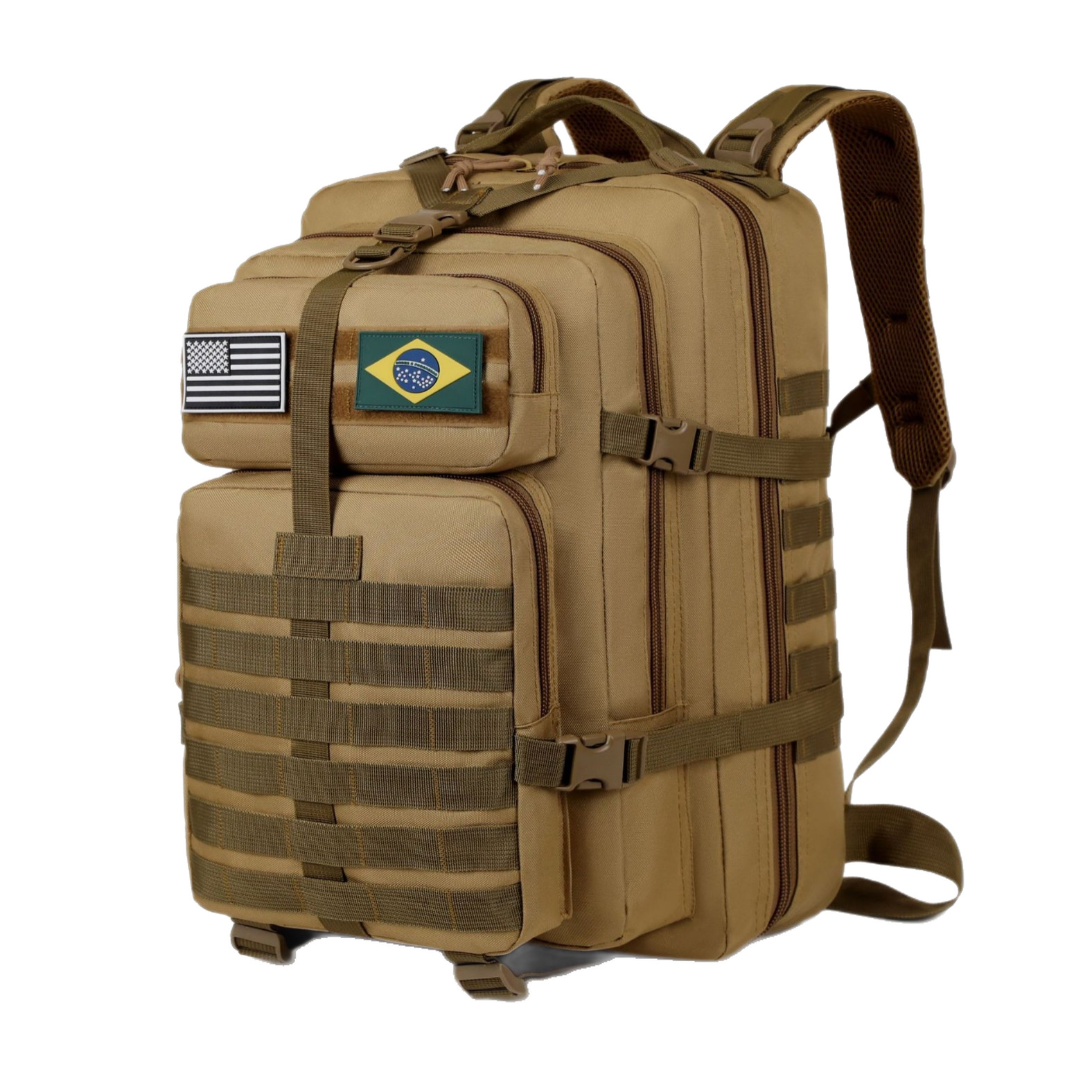 Bolsa de montañismo al aire libre camuflaje bolsa de red táctica mochila de ciclismo equipo de senderismo bolsa de red de camping mochila resistente al desgaste 3P