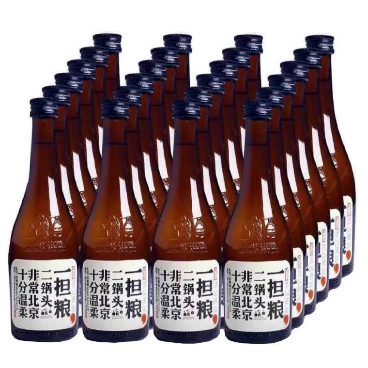 北京特产一担粮二锅头经典款逗号42度251ml*24瓶清香型粮食白酒