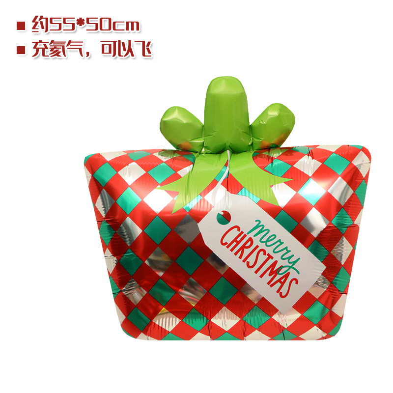 Tienda ventana Decoración Accesorios juguete globo Navidad caramelo muleta ancianos muñeco de nieve árbol de Navidad globo foto