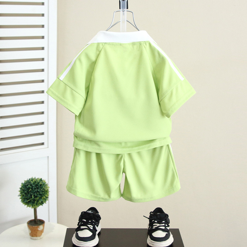 5560 Little Yellow Duck Ropa para niños Conjunto de polos de verano para niños 2025 Nuevos niños Bebé Verano Moda Manga corta