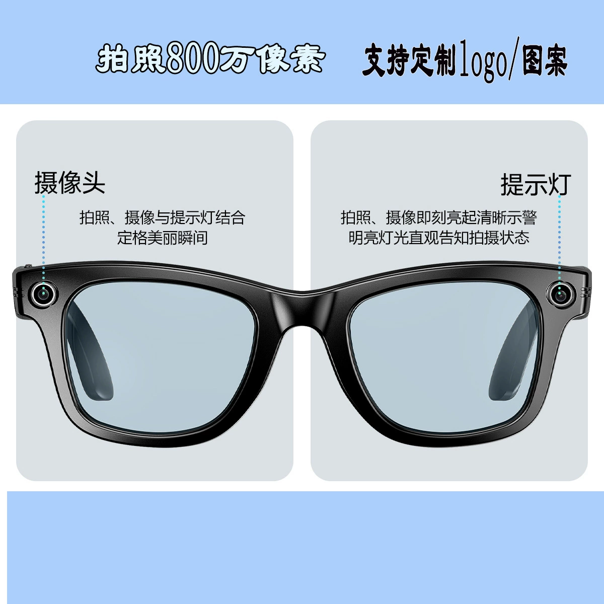 Умные очки, камера видеонаблюдения, 800W