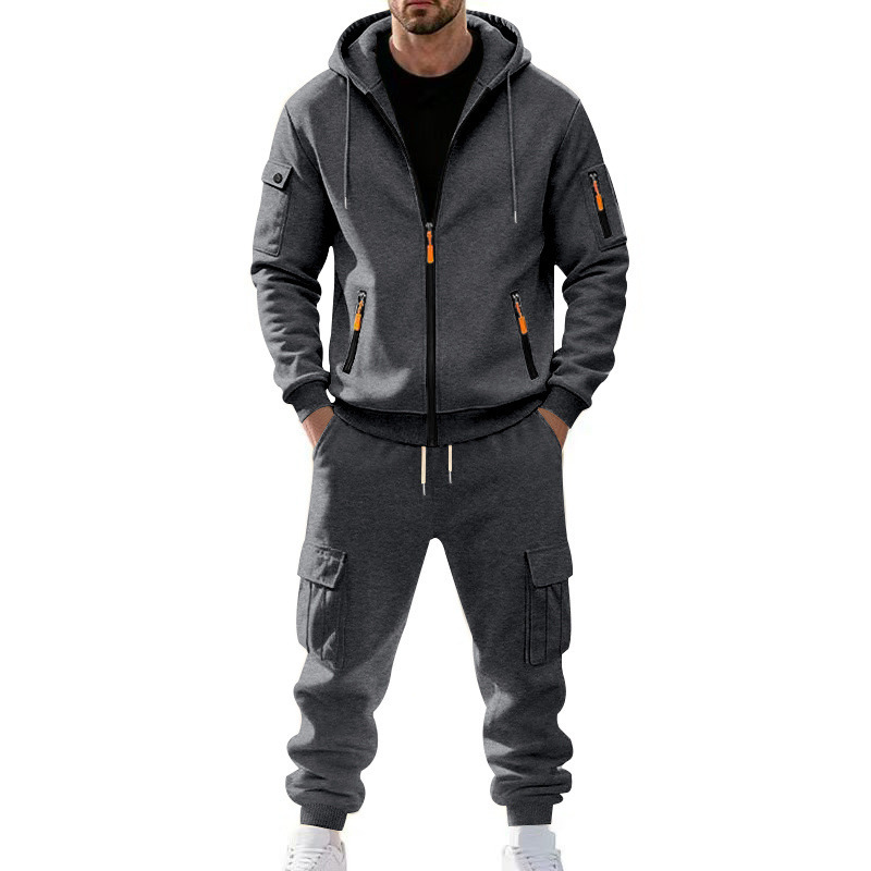 Men's Clothing Men's Heavyweight Fleece Lined Casual Sportswear Workwear Trendy Loose Suit Winter For Formal & Casual_viptrois.com