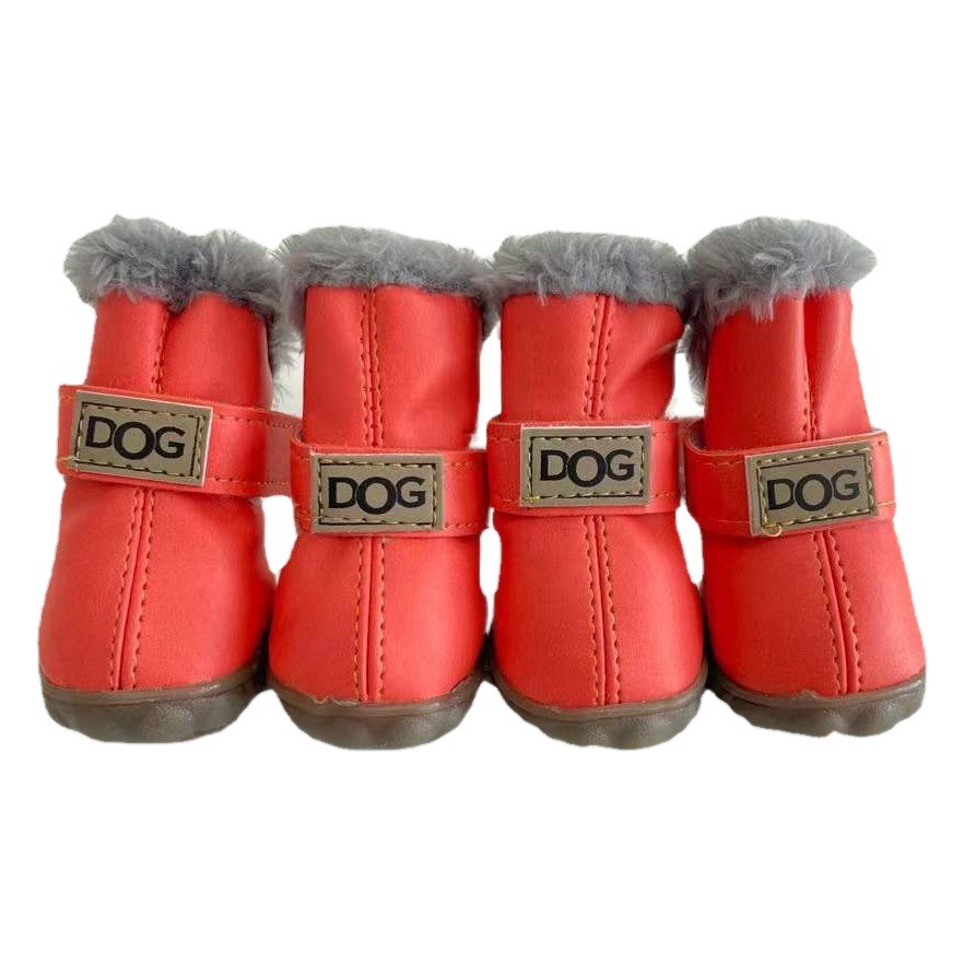 Shoes Pet Cotton Shoes Autumn and Winter Teddy Shoes Set of 4 Pomeranian Bichon Frize Puppy Winter Snow Boots