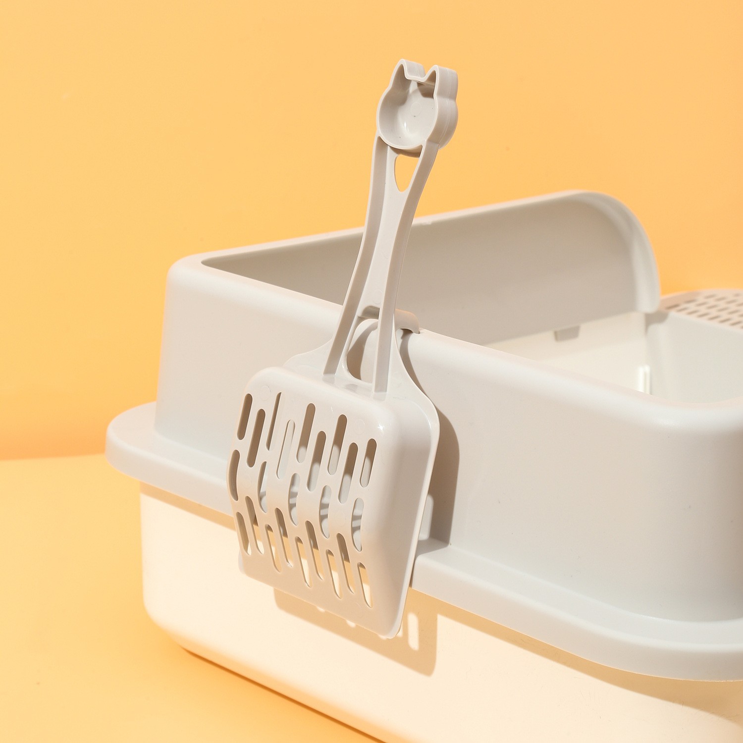 Super gran lavabo de arena para gatos semicerrado tipo inodoro para gatos grueso caja de arena para gatos para evitar salpicaduras externas para enviar arena para gatos artículos para mascotas