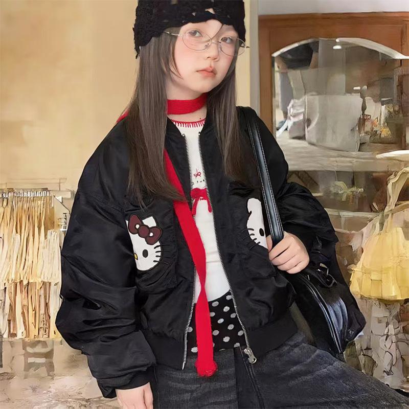 女童棒球服外套春秋2025新款儿童卡通上衣韩版女孩休闲夹克衫洋气|undefined