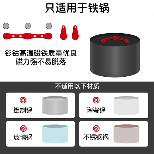 Best-selling magnetic silicone clip food-grade high-temperature resistant accessory fixing paper lining air fryer magnetic silicone clip