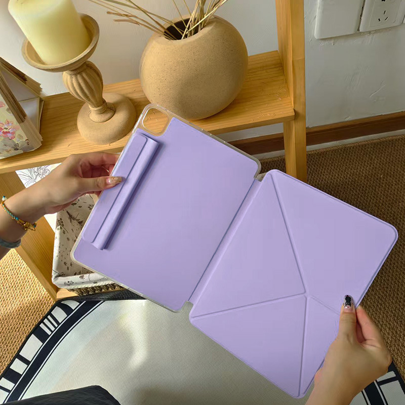 All-Inclusive Horizontal and Vertical Double-Sided Clip Mini6 Magnetic Air8 Anti-Bending 12.9 Simple Ipad11 with Pen Case K-Fold Pro11