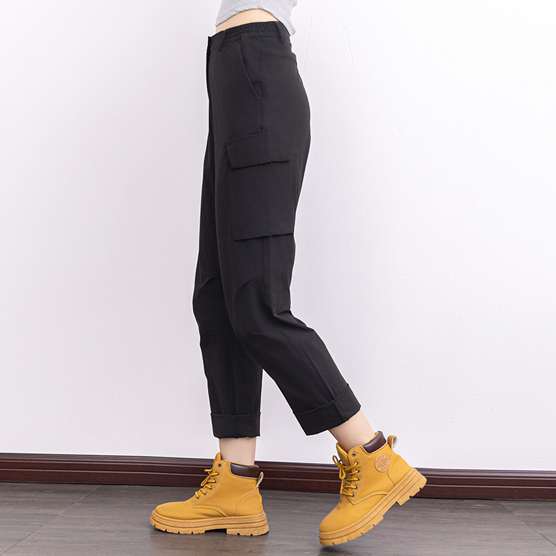 Pantalones Cargo de Senderismo de Nailon Elásticos e Impermeables para Montañismo image 9