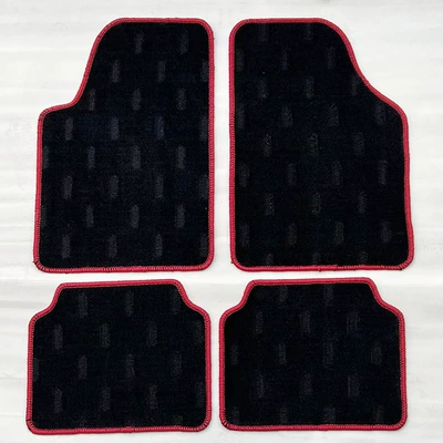 Universal Foot Pad — Mats Universal 4-Piece Plaid Floor Mats - unscented-thick-version-with-black-and-red-edgesuniversal-4-pieces