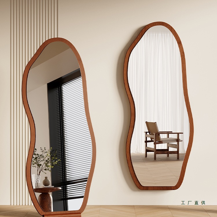 中古全身镜落地镜家用异形穿衣镜服装店试衣镜女生卧室挂墙大镜子