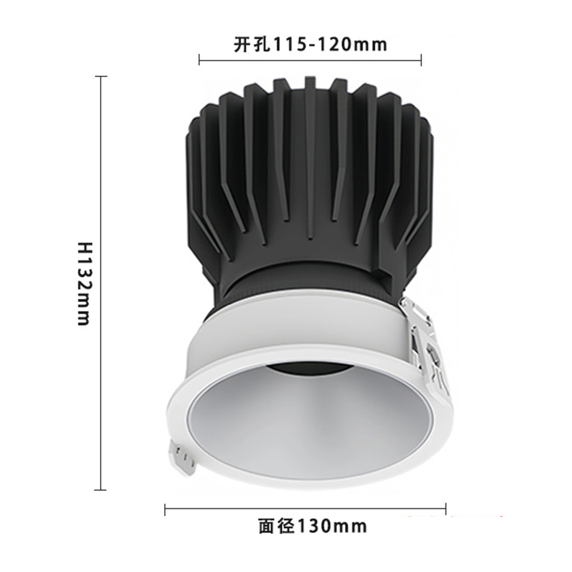 alta visualización y profundidad escondido anti-deslumbrante foco cob hogar sala de estar incrustado led downlight todo el espectro lavado pared sin lámpara principal image 12