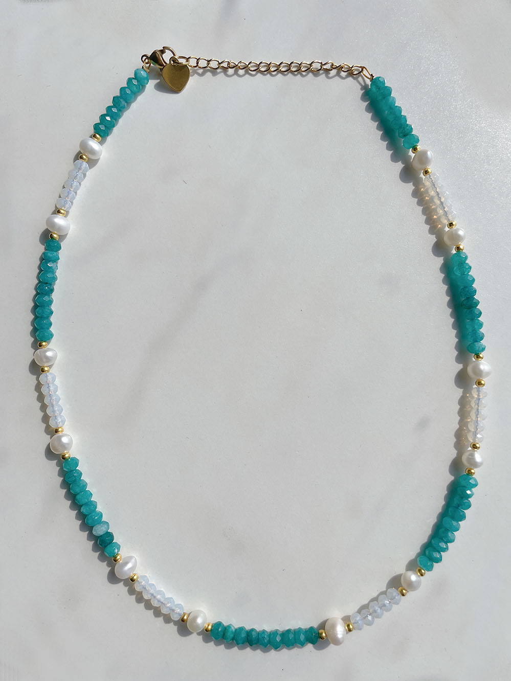 25g Weight Beads Pendant Material Necklace Classification Titanium Steel Chain Material 1 Piece Quantity Holiday, Daily Occasion Beaded, natural stone, Titanium Steel Material Geometric Pattern Women's Gender Beaded Design Simple Style Style Simple Style Geometric Beaded Natural Stone Titanium Steel Necklace In Bulk 32