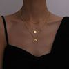 Tide, retro small golden necklace, chain for key bag , European style, light luxury style, simple and elegant design