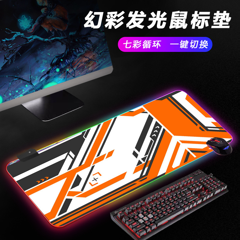 CSGO luminoso RGB mouse pad juego de impresión conjunto dos Simov negro Phantom e-sports Teclado de gran tamaño
