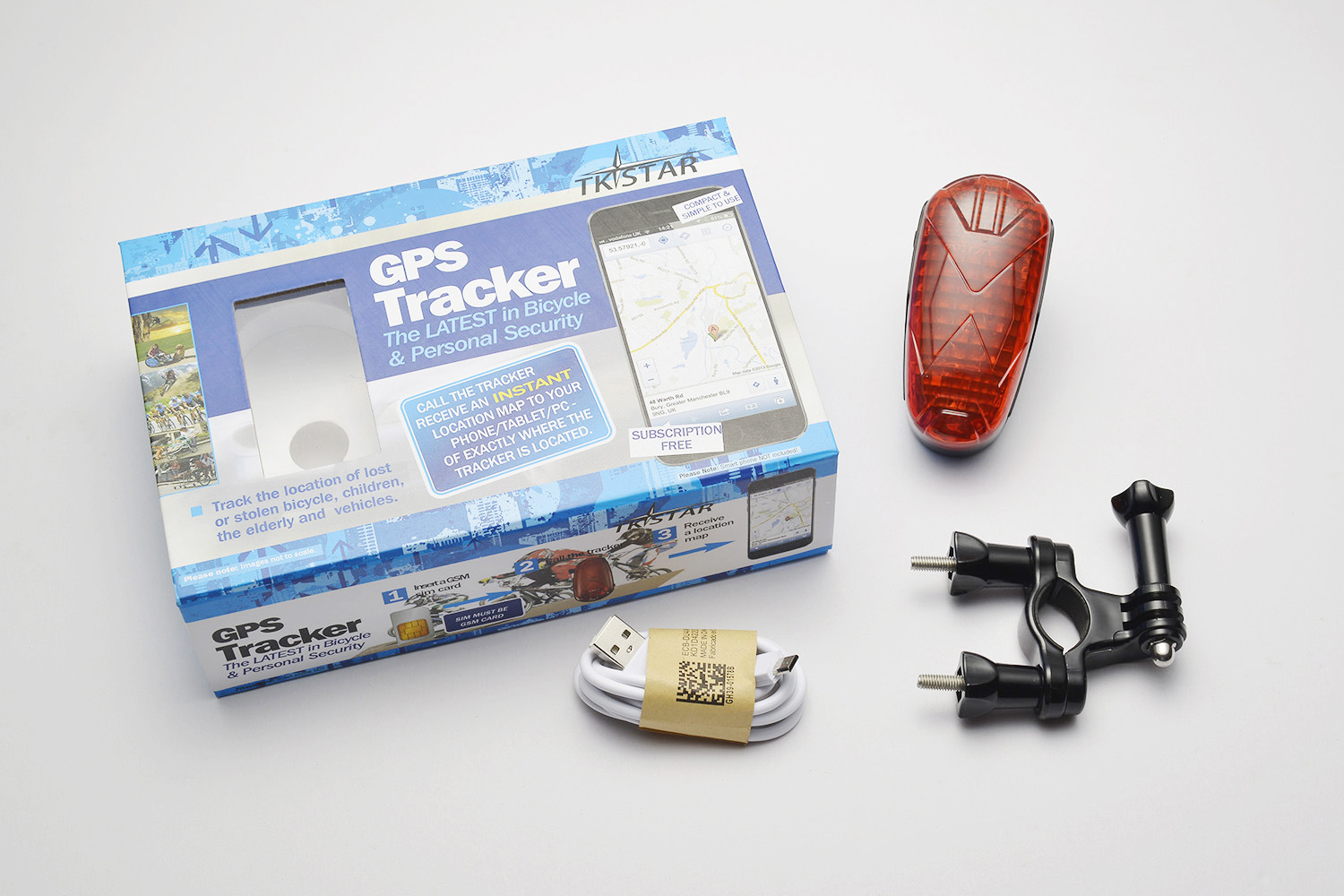4Gtk906 Locator Bicycle Tail Light Anti-Theft Anti-Lost Waterproof Long Standby Global Version
