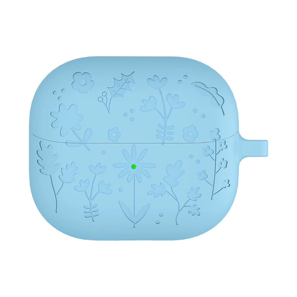 Защитный силиконовый чехол (Samsung) buds3/3rpo/3FE, милый цветочный мягкий корпус, с замком/без замка