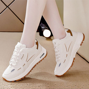 plus size sneaker Women's 2024 New Winter fleece-lined Warm All-match Running Leather Torre Shoes Women's 5099 Cotton