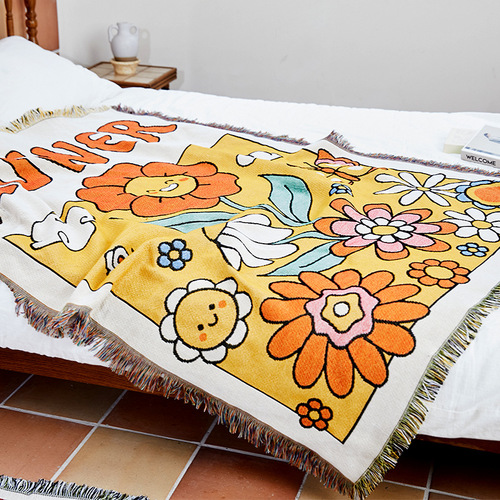 Cross-border e-commerce Instagram-style sofa rug holiday decorative fabric tapestry throw blanket bed end rug Amazon dropshipping